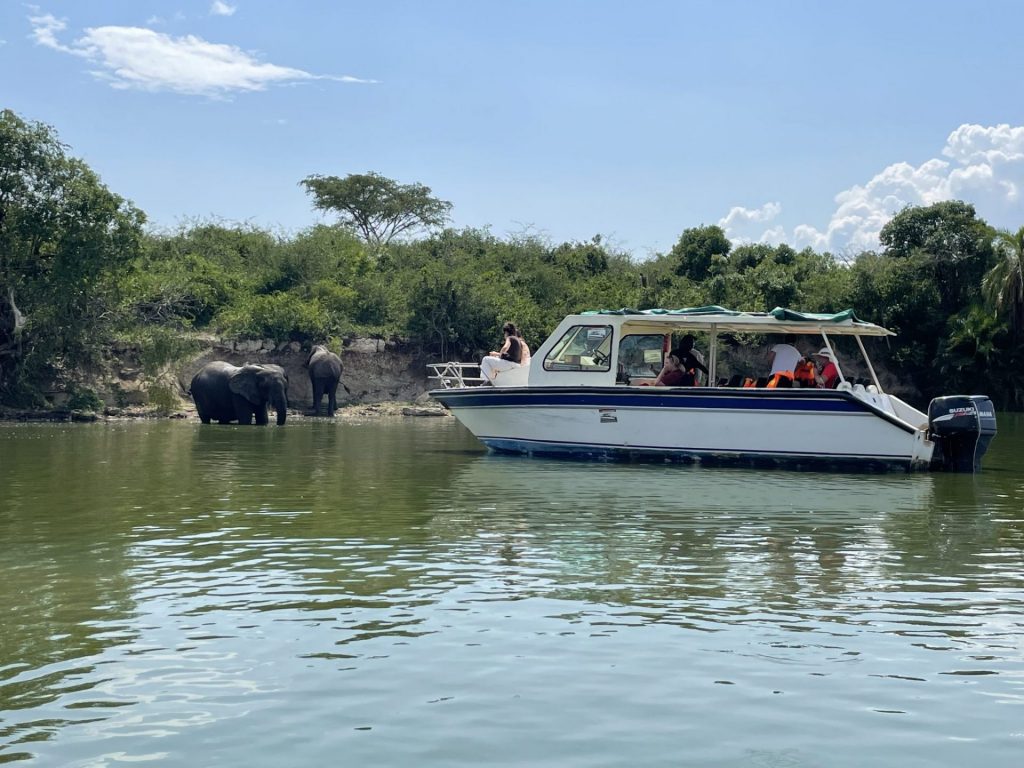 Photo of a boat tour on Kazinga channel queen Elizabeth National Park