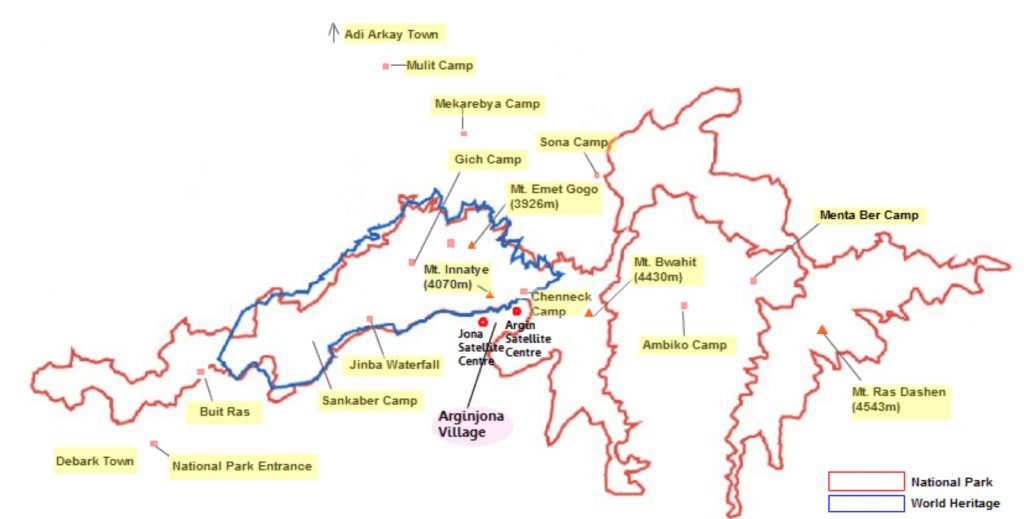 Simien-mountain-map