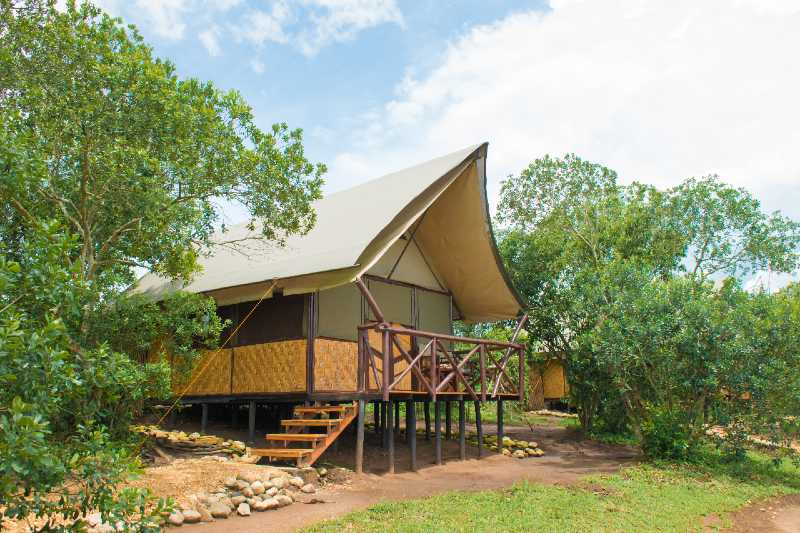 Campsite in Queen Elizabeth National Park
